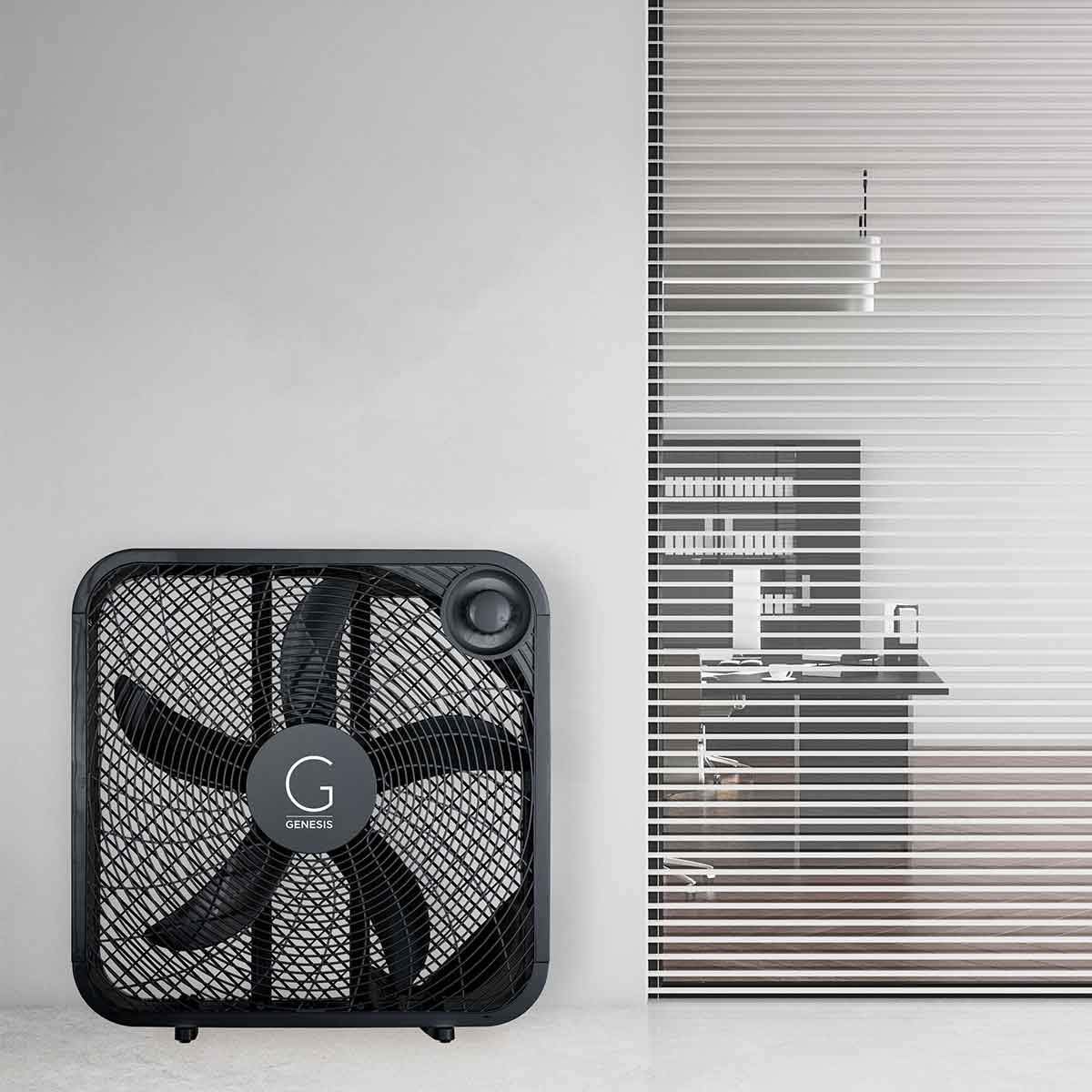 20" Box Fan, 3 Settings, Max Cooling Technology, Carry Handle, Black (G20BOX-BLK)