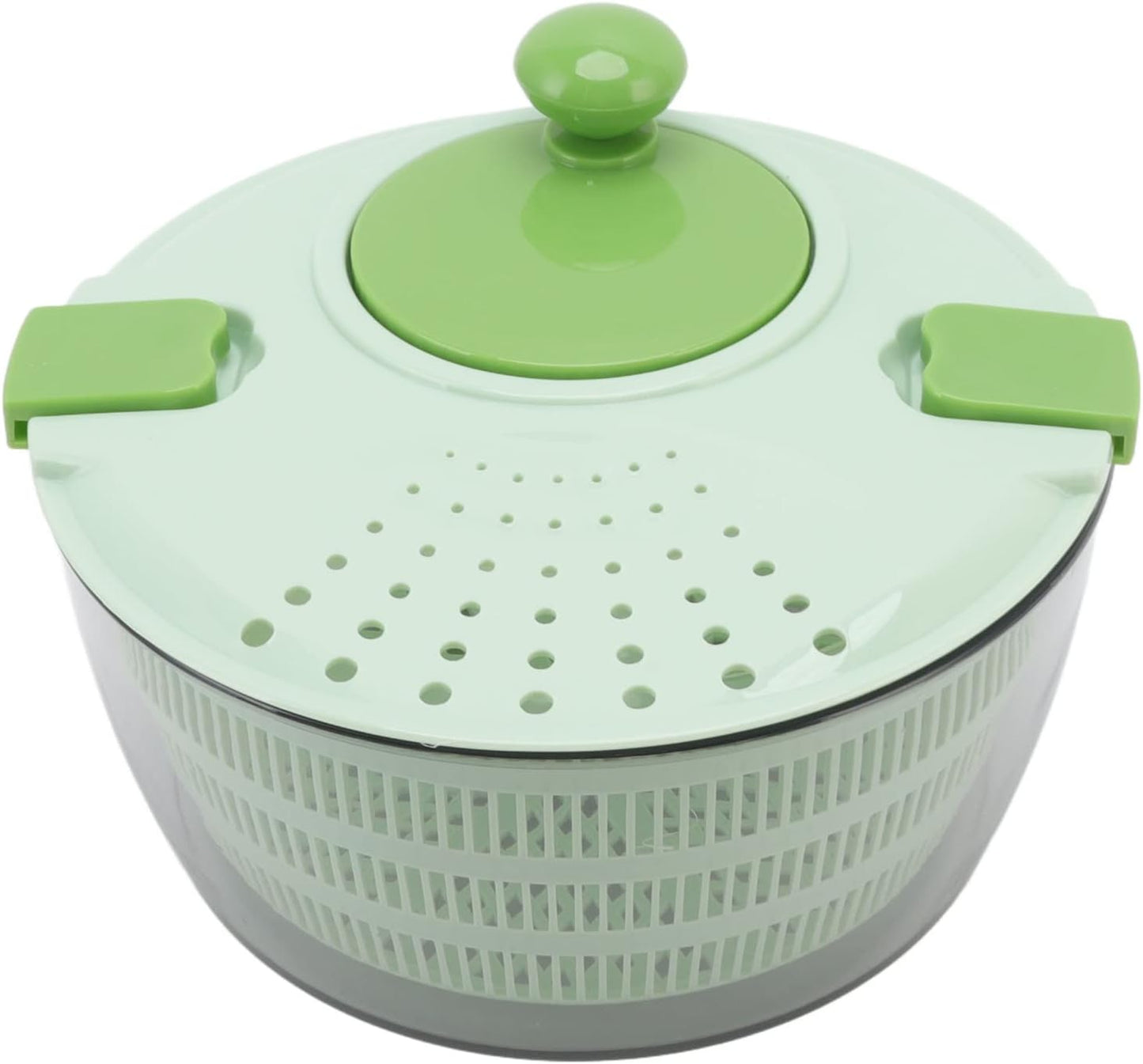 Salad Spinner, Lettuce Spinner with 2 Lid Locks 4L Vegetable Dryer PP Salad Spinner Fruit And Vegetable Wash for Home Kitchen Green