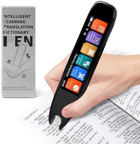 Scan Translation Pen with Camera, 142 Languages Two-Way Instant Translator Pen for Voice, Text, Photo, Offline Online Translation for Business Learning Travel, OCR Digital Reading Pen for Dyslexia