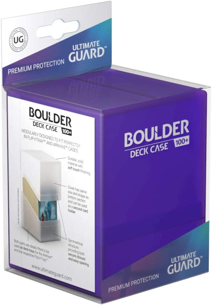 Ultimate Guard Boulder 100+ Classic, Deck Case for 100 Double-Sleeved TCG Cards, Onyx, Secure & Durable Storage for Trading Card Games, Soft-Touch Finish