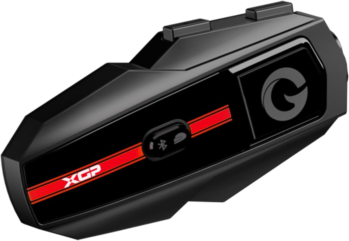 XGP X10 Mesh Motorcycle Bluetooth Headset – 10 Riders Group Intercom 3000m Range, Bluetooth 5.3 Helmet Communication System with Audio Multitasking, Music Sharing & IP67 Waterproof (2 Pack)