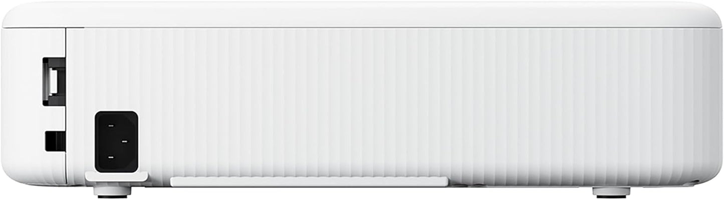 Epson EpiqVision Flex CO-FH02 Full HD 1080p Smart Streaming Portable Projector, 3-Chip 3LCD, 3,000 Lumens Colour/White Brightness, Android TV, Bluetooth, 300-Inch Home Entertainment/Work - White