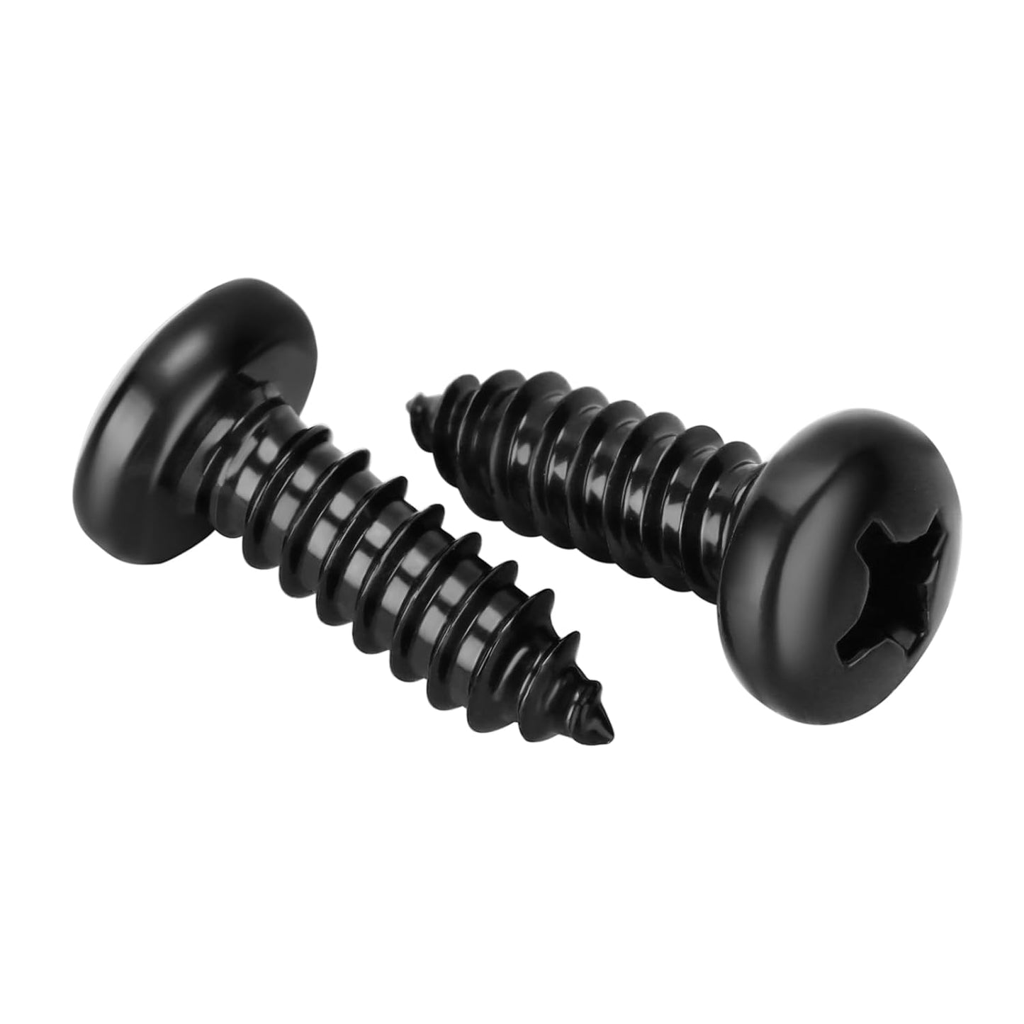 #8 x 2 Phillips Pan Head Self Tapping Screws Sheet Metal Wood Screws, Black Oxide, Stainless Steel 304, 50 PCS
