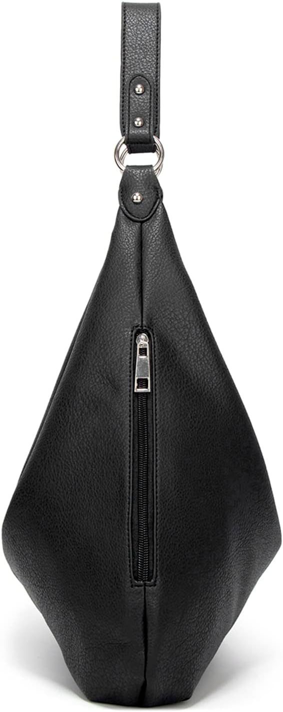 Ashioup Hobo Bags for Women Soft PU Leather Shoulder Bag Vintage Slouchy Handbag with Zipper - PuriLite