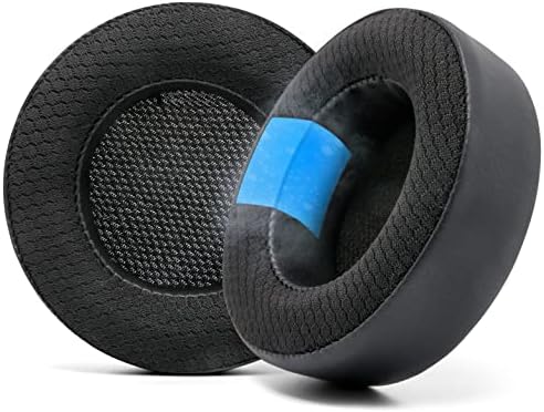 WC Freeze Virtuoso - Hybrid Fabric Cooling Gel Replacement Earpads for Corsair Virtuoso Gaming Headset, Made by Wicked Cushions, Improved Durability, Thickness and Sound Isolation |90s Black