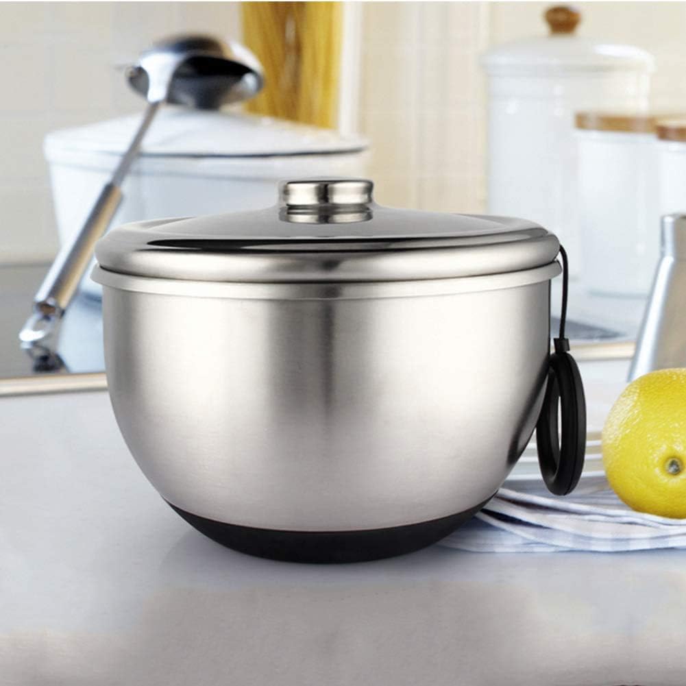 Salad Spinner, Stainless Steel Salad Vegetable Dehydration,Large Capacity Salad Dryer,Household Rotary Kitchen Washing Vegetable and Fruit Water Spinner-A
