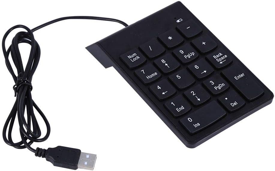 Purilite Select Slim Wired Numeric Keypad | 18-Key Plug & Play USB Number Pad