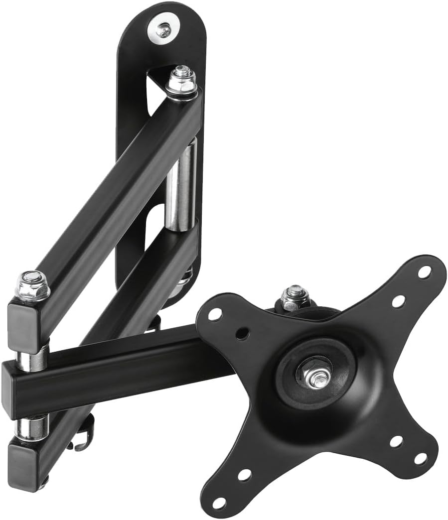 Suptek Full Motion Adjustable TV Wall Mount Rotation, Swivel and Tilt TV Arm Bracket for Most 15-32 inch LED, LCD Monitor and Plasma TVs VESA 75,100,Black (MA2720)