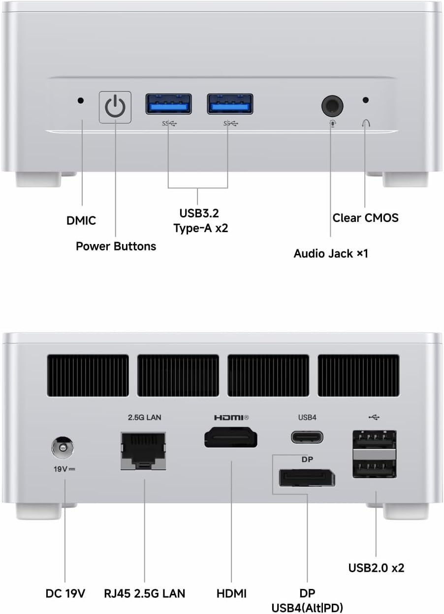 MINISFORUM UM760 Slim Mini PC AMD Ryzen 5 7640HS(6C/12T, up to 4.3GHz) 16GB RAM 1TB SSD Micro Computer, HDMI(4K), DP(4K),USB4(8K) Triple Video Output, AMD Radeon 760M Graphics 2.5G LAN Small PC