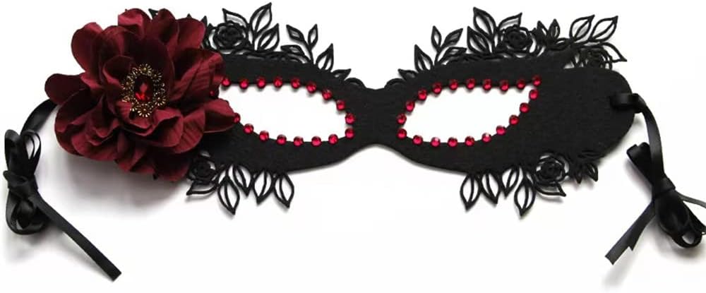 Sweenaly lace mask Masquerade Mask Party Mask Halloween Mask (black) - PuriLite