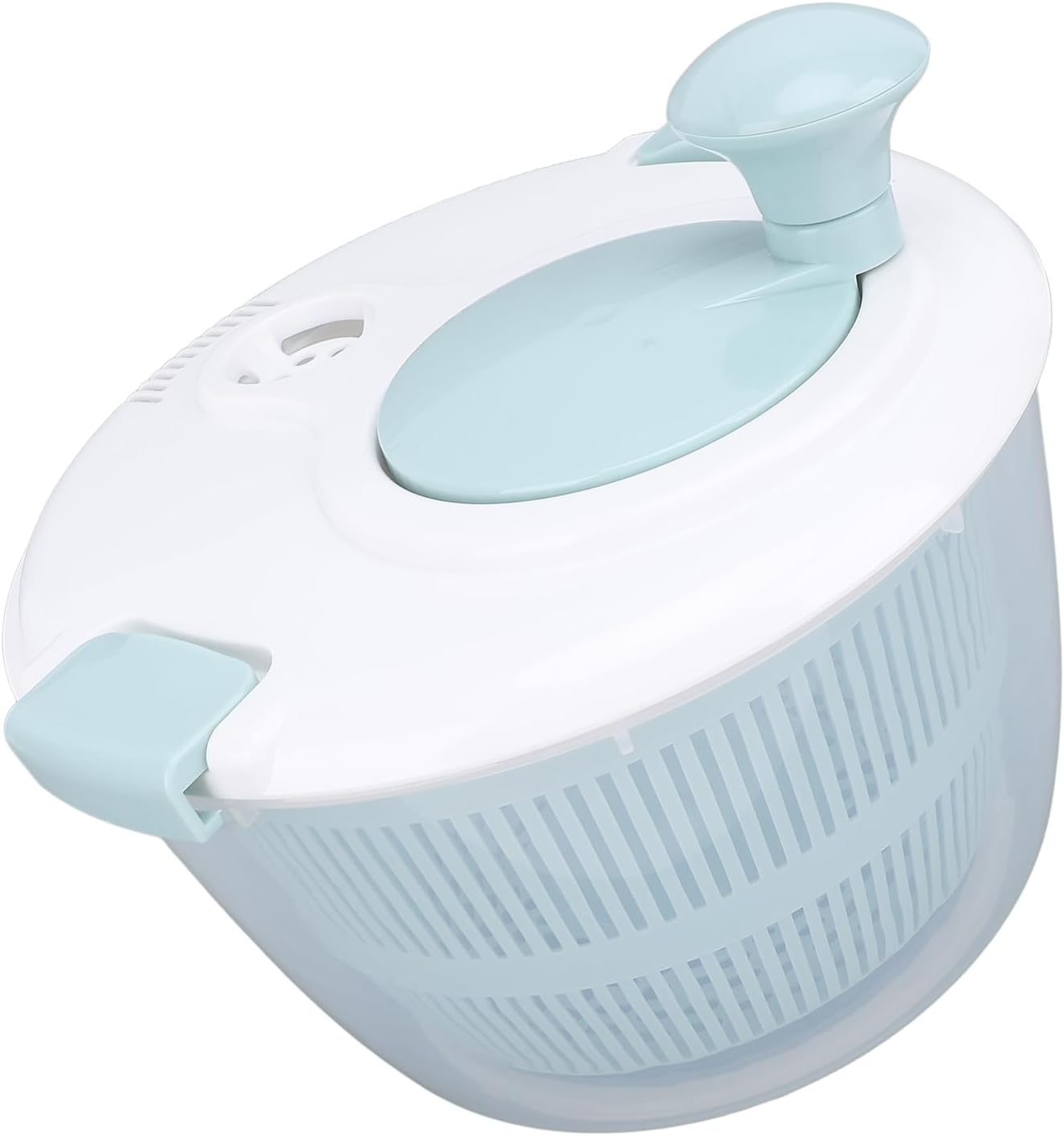 Fruit Washer Spinner, 5L Salad Spinner, 5.3 Quart Lettuce Spinner, Fruit Dryer Spinner, Salad Dryer for Washing, and Draining Greens, Fruits, and Vegetables, Blue