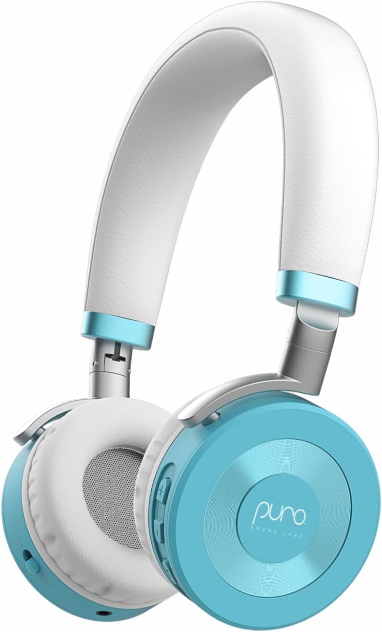 JuniorJam Plus Volume Limiting Headphones for Kids, Foldable & Adjustable Bluetooth Headphones, 22-Hour Battery Life USB-C Charging (Black)