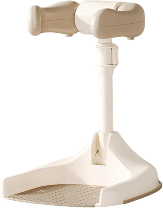 Baby Shower Stand, Adjustable Height & Non Slip Baby Bath Support With Safety Lock, Foldable & Portable Toddler Shower Stand For Kids 6 Months+