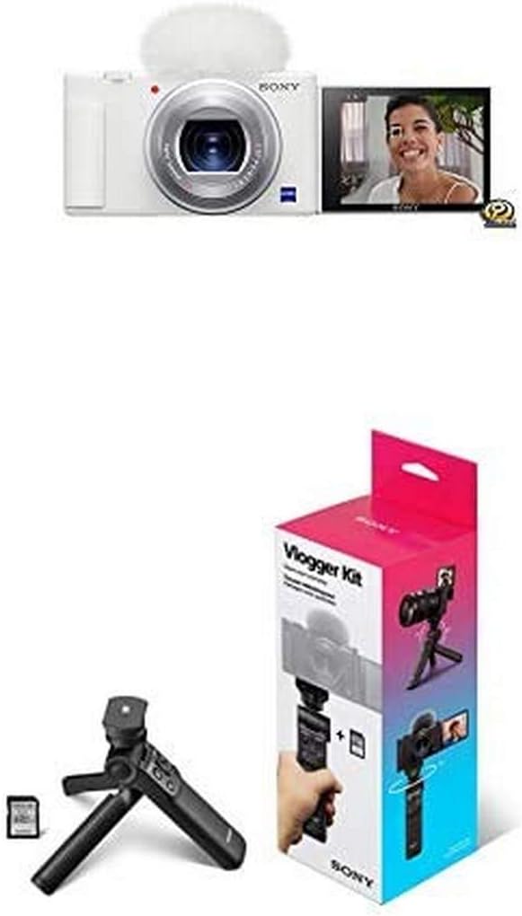 Sony ZV-1 Digital Camera for Content Creators, Vlogging and YouTube with Flip Screen, Built-in Microphone, 4K HDR Video, Touchscreen Display, Live Video Streaming, Webcam