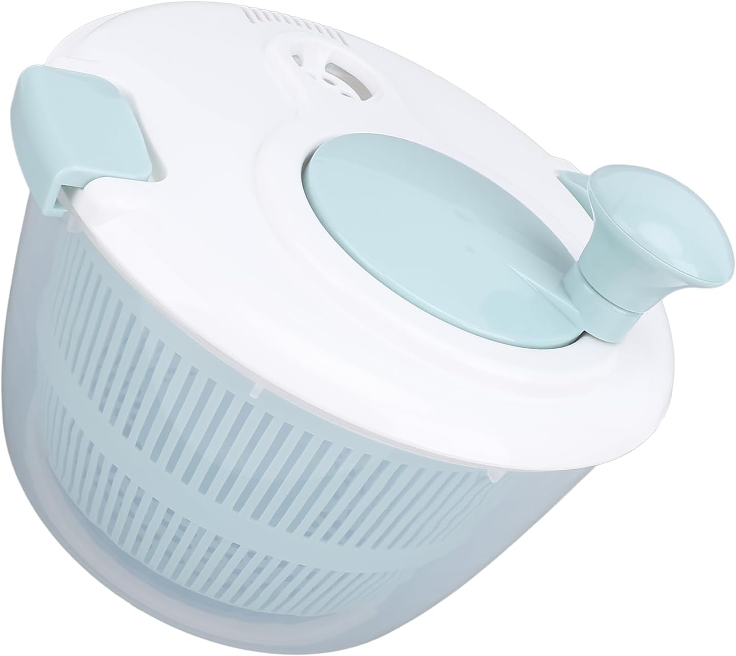 Salad Spinner Vegetable Dryer Lettuce Spinner 5L Large Capacity Fruit Washing Bowl with Strainer Manual Water Drainage Multi Purpose Kitchen Tool