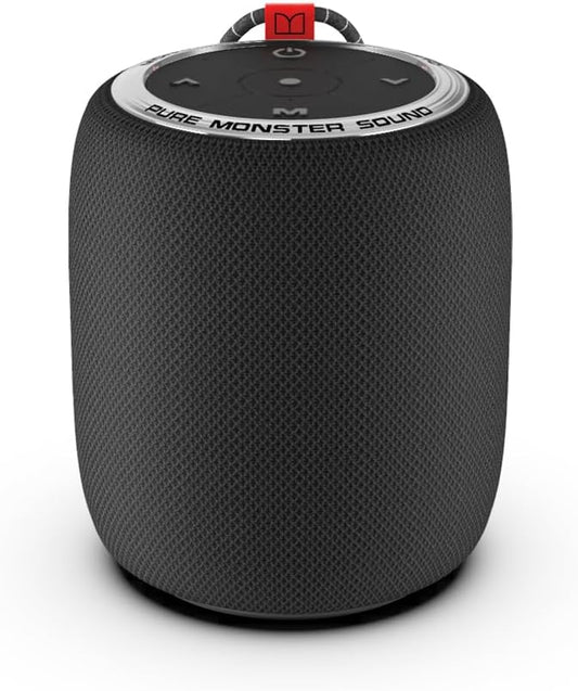 Monster S110 Wireless Speaker - Lightweight & Portable Bluetooth Speaker with Pure Sound, IPX5 Waterproof, 16-Hour Battery Life, USB Charging Cable, Perfect for Indoor/Outdoor Activities (Black)