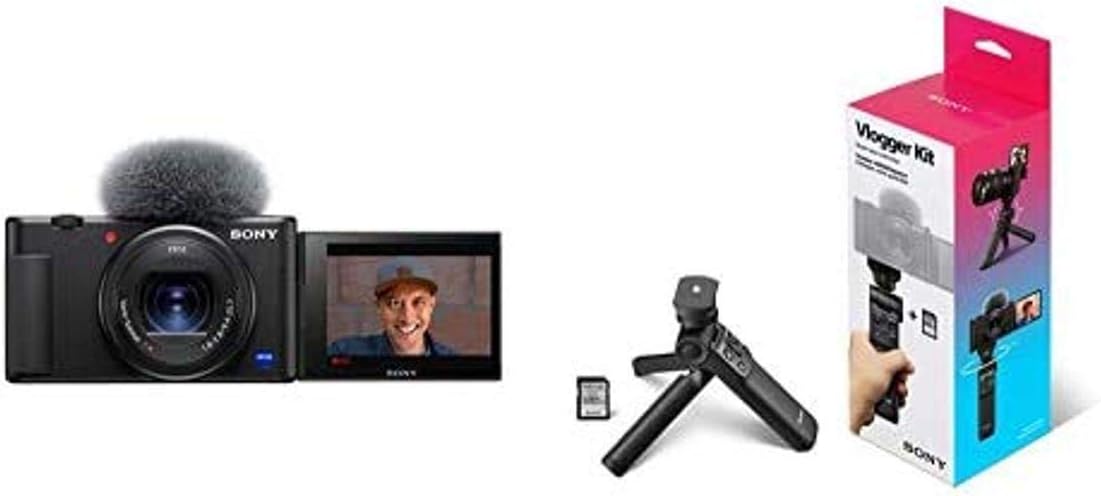 Sony ZV-1 Digital Camera for Content Creators, Vlogging and YouTube with Flip Screen, Built-in Microphone, 4K HDR Video, Touchscreen Display, Live Video Streaming, Webcam