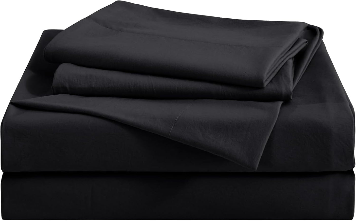 JOLLYVOGUE Queen Size Bed Sheet Set - 4 Piece Bed Sheets Set with Deep Pocket - Soft Breathable & Cooling - Resists Shrinkage & Fading Draps Queen - Easy Care (Dark Grey)