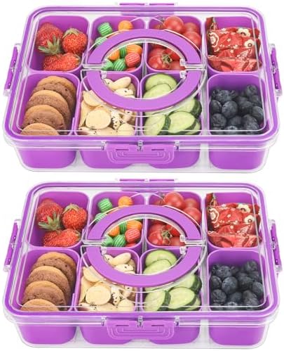 Purilite Select Clear Compartmentalized Snack Box