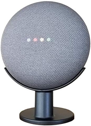 Mount Genie Google Home Mini Pedestal: Improves Sound Visibility and Appearance - Cleanest Mount Holder Stand for Google Mini - Designed in USA (Charcoal)