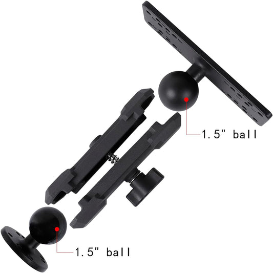 Leenconghui Aluminum Alloy Fish Finder Mount with C Size 1.5"" / 38mm Ball, 5.9"" Arm Marine Electronic Mount Compatible with Garmin,Humminbird, Lowrance and More, BM-72 - PuriLite