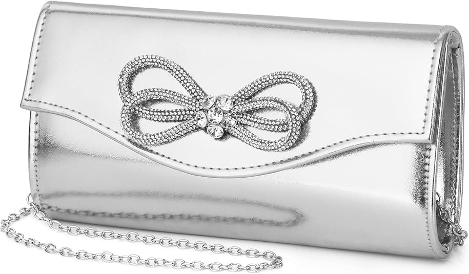 MUDUO Elegant Glitter Evening Bag Clutch Purses for Women Cocktail Party Wedding Bling Sequin Handbag Clutches