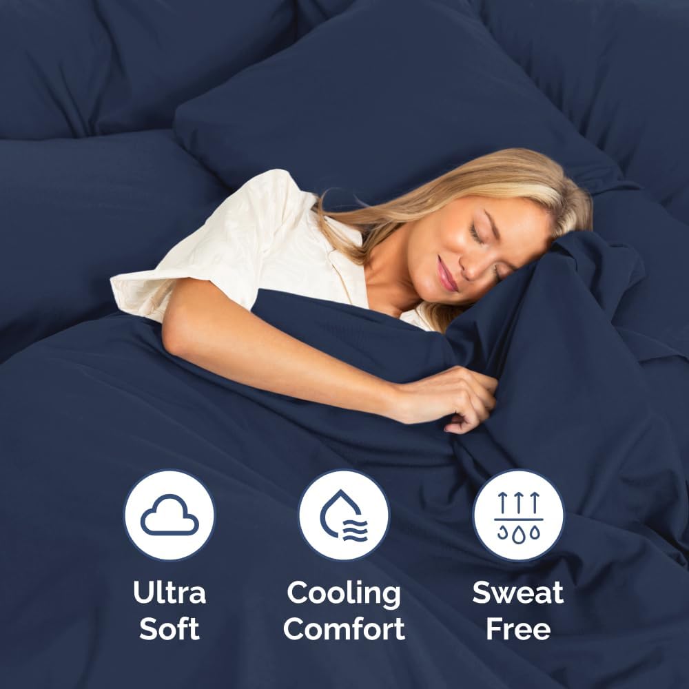 Extra Deep Queen Sheet Set - 6 Piece Breathable & Cooling Sheets - Hotel Luxury Bed Sheets Set - Easy & Secure Fit - Soft, Wrinkle Free & Comfy Sheets Set - White Sheet Set w/Extra Deep Pockets