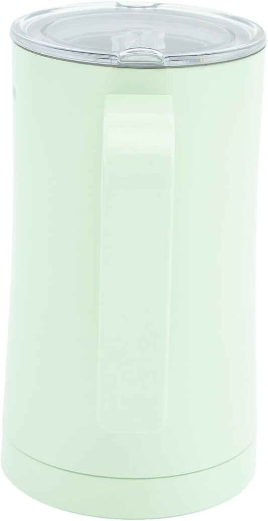 MOPHOM Milk Frother, 4 in 1 Electric Milk Steamer,11.84oz/350ml Automatic Warm and Cold Foam frother for Coffee, Latte, Macchiato, Cappuccino, Hot Chocolate,From the Makers of Mophom 400W,Green - PuriLite