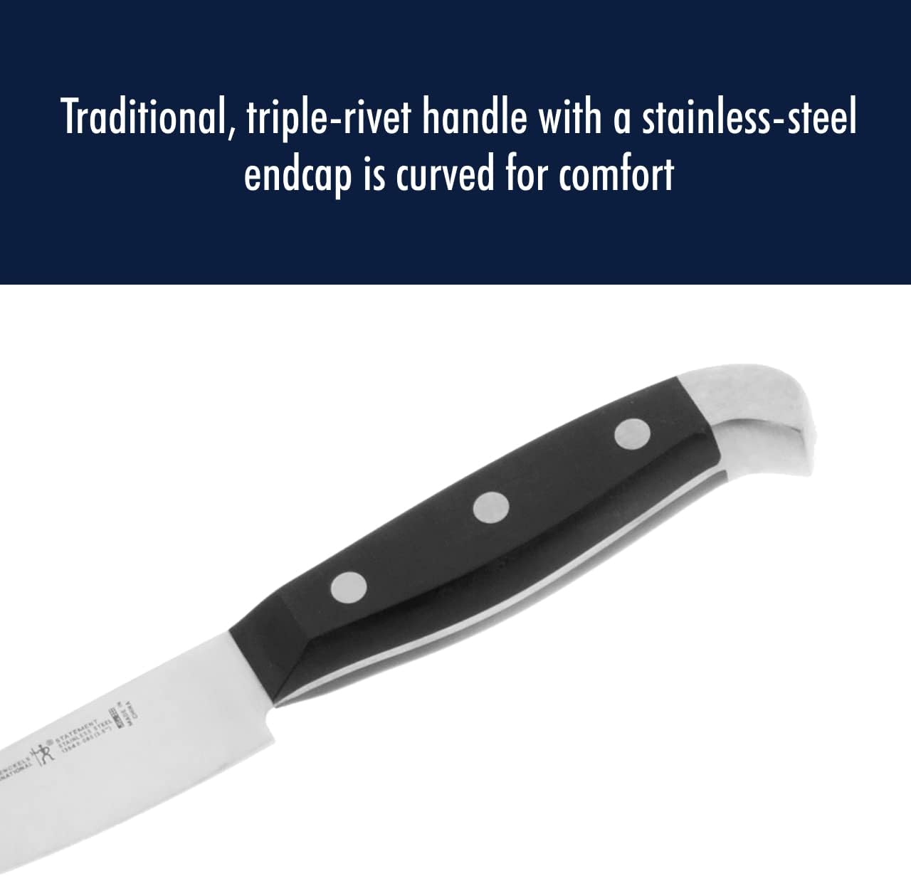 HENCKELS Statement 15Piece White-Handled Knife Block Set with Shears, Sharpening Steel - Dishwasher Safe, Ergonomic Handle
