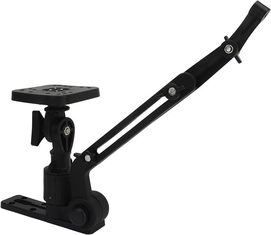 Fish Finder Mount, 1.5 Ball Base Electronics Fish Finder Mount Mounting Plate Bracket Base, Transducer Mounting Arm, Universal Mounting Plate for Kayak Fish Finder Installation
