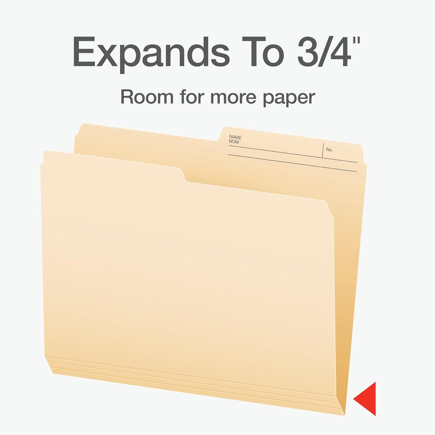 Pendaflex File Folders, 1/2 Cut Tab, Letter Size, Manila, Durable & Tear-Resistant File Organizers, 100/Box for Office, Home & School Filing Systems, Reversible & Eco-Friendly Design