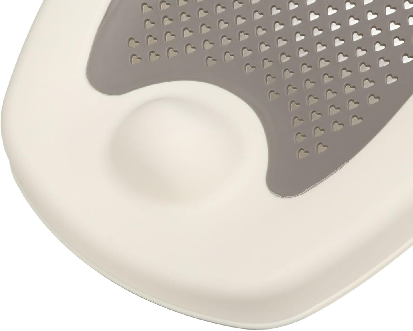 Foldable Baby Bath Support with Hollow Pattern, Ergonomic Design 3 Point Mechanical Structure, Universal Fit for Home Bathroom (Grey)