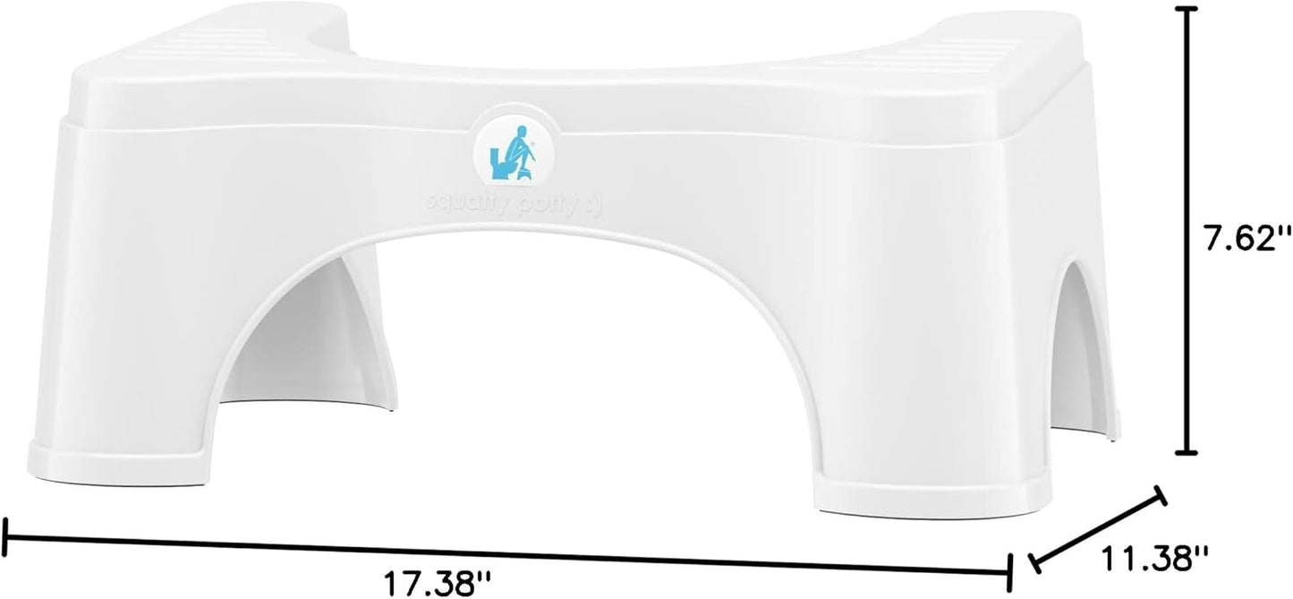Squatty Potty Original Toilet Stool 2.0 Base 7", White, 1 Count