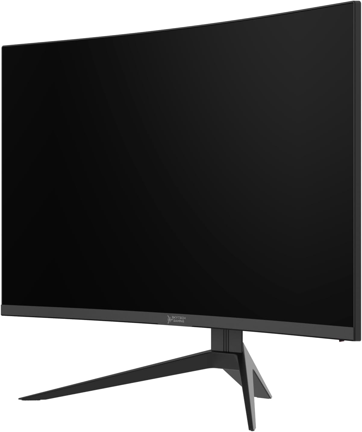 Skytech Gaming 27-inch Curved Gaming Monitor up to 180Hz, QHD 2K(2560 x 1440), 3.7ms Response Time, 1500R VA Panel, FreeSync & G-Sync Support, Swivel Tilt Height Pivot Adjustable, HDMI & DisplayPort