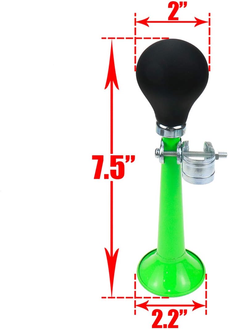 AUTUT Green Bicycle Bike Retro Metal Air Horn Bugle Rubber Bulb