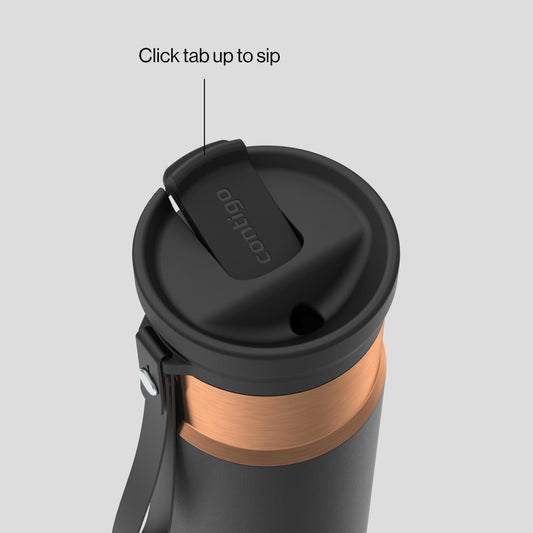 Contigo SnapSeal 24 oz Water Bottle w/Carry Strap & Reusable Straw | Vacuum-Insulated Stainless Steel for Hot & Cold Drinks | Spill-Proof Lid | BPA & Lead-Free | Dishwasher Safe