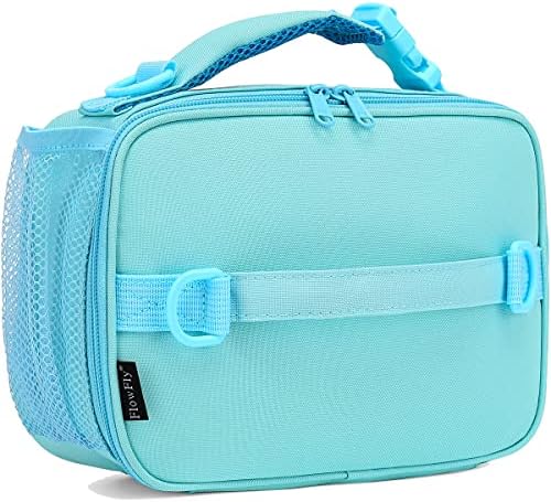 FlowFly Kids Lunch Box Insulated Soft Bag Mini Cooler Back to School Thermal Meal Tote Kit for Girls, Boys, Black