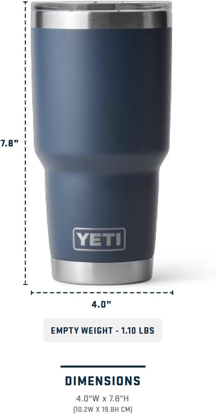 YETI Rambler 30 oz Stainless Steel Vacuum Insulated Tumbler w/MagSlider Lid