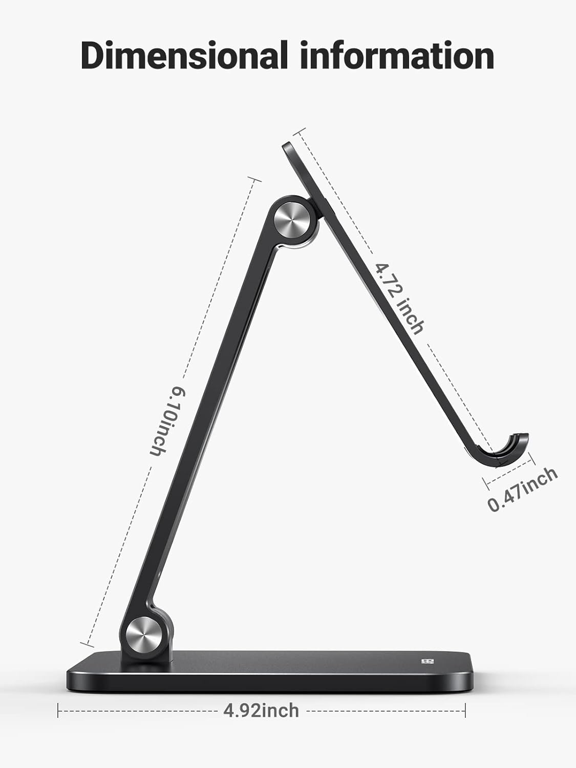 UGREEN Tablet Stand for Desk, Aluminum Stand for iPad Extended Height, Adjustable Foldable Portable Desktop Stand Holder for iPad Pro 12.9 11 9.7 10.5 iPad Air Mini Galaxy Surface iPhone 14 Pro, Grey