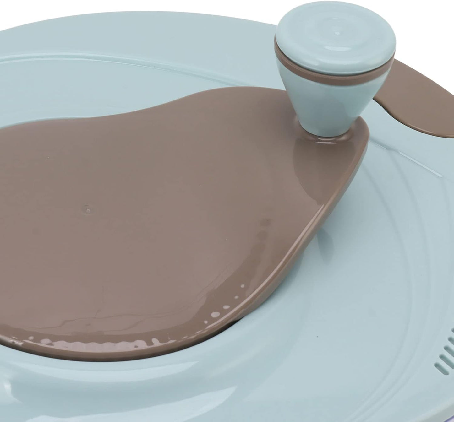 Salad Spinner, Manual Lettuce Dryer Spinner Salad Washer with Lid and Rotatable Handle Easy to Clean Fruit and Vegetable Dryer(Blue)