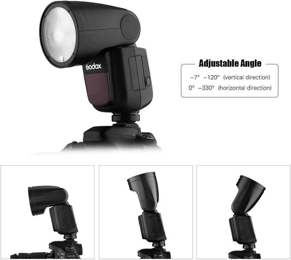 Godox V1C Professional Camera Flash Speedlite Speedlight Round Head Wireless 2.4G Replacement for Canon EOS Series 1500D 3000D 5D Mark LLL 5D Mark ll for Wedding Portrait Studio Photography