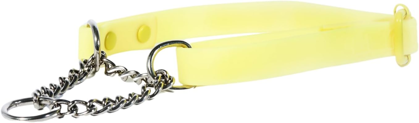 Fleuff Waterproof Martingale Dog Collar (Mellow Yellow, Medium)