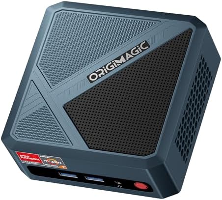 origimagic N2 Pro Mini PC, Ryzen 7 6800H Mini Computers (8C/16T, up to 4.7GHz), 32GB DDR5 RAM, 512GB PCle 4.0 NVME SSD, Radeon 680M, 8K UHD/USB4/USB3.2/USB2.0/WiFi 6E/BT 5.2