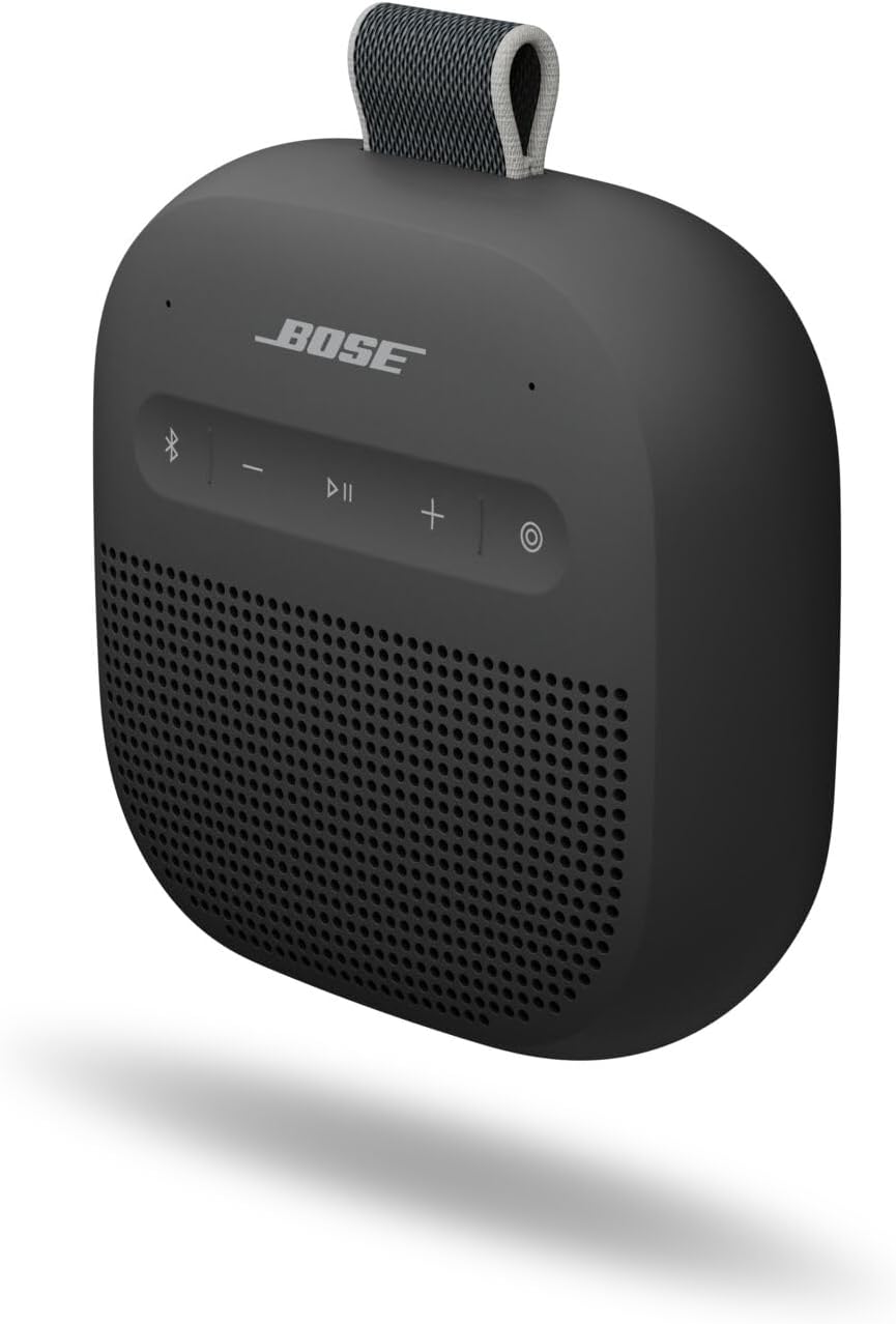 New Bose SoundLink Micro Portable Bluetooth Speaker (2nd Gen), Wireless Outdoor Speaker, Up to 12 Hours Battery Life, Waterproof and Dustproof, Black