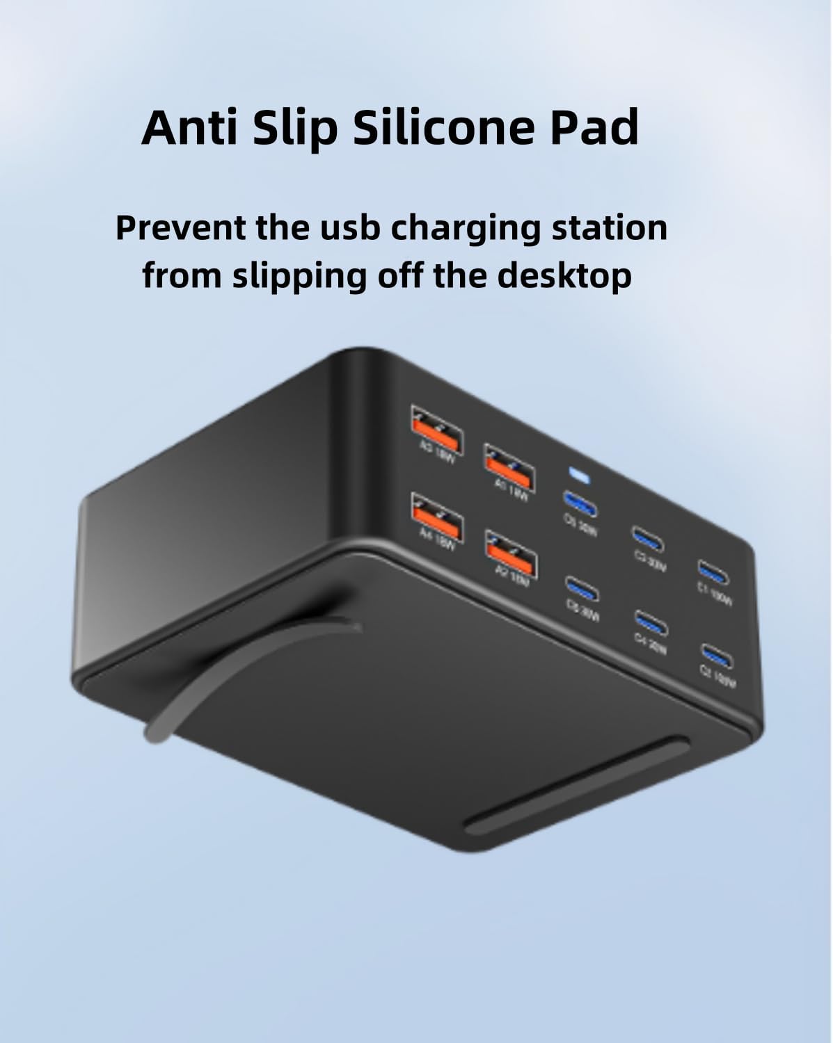 FOSION USB C Charging Station 330W, USB C Charger Charging Hub 10 Power Port for Multiple Devices with PD 100W 65W 30W QC3.0 18W Fast Charging Power Stock Station for iPhone 15, iPad Air/Pro, Galaxy