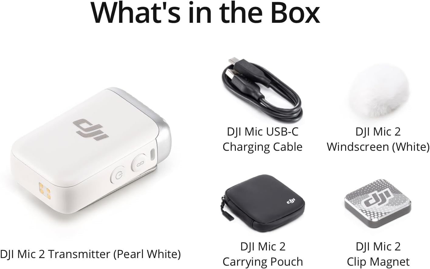 DJI Mic 2 (2 TX + 1 RX + Charging Case), Wireless Lavalier Microphone, Intelligent Noise Cancelling, 32-bit Float Internal Recording, 820 ft.(250m) Range, Microphone for iPhone, Android, Camera