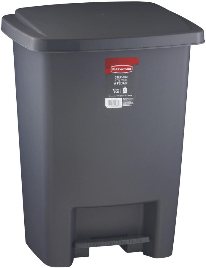 Rubbermaid 31.2L Step on Wastebasket (FG284187CYLND)