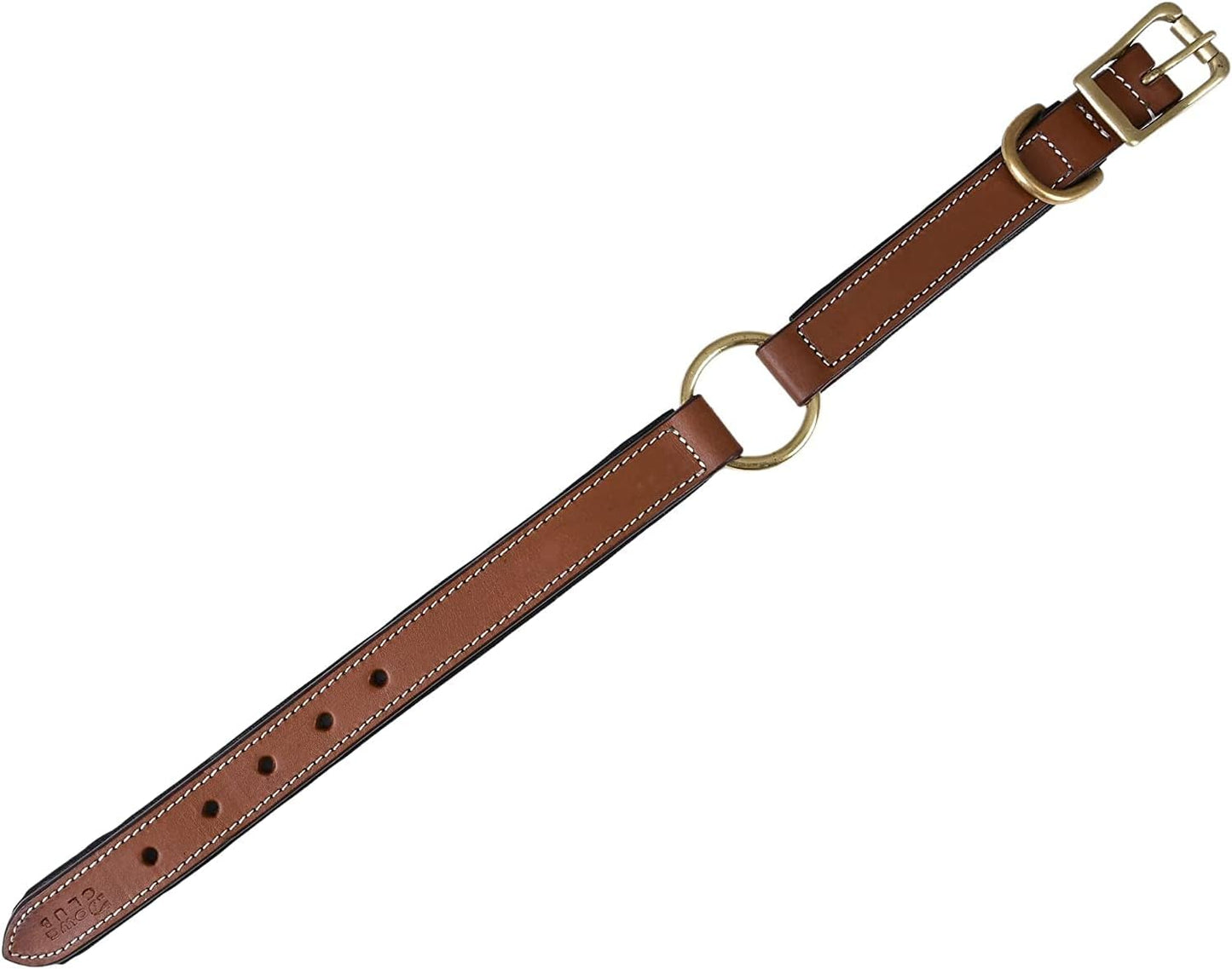 DowgClub | Genuine Leather Dog Collar | Full Grain, Heavy Duty | Comfortable, Strong | Best for Pups, Small, Medium & Large Breeds | Pink, Brown, Black, Tan