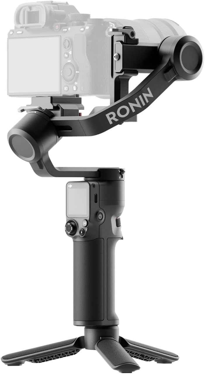 DJI RS 3 Mini, 3-Axis Gimbal Stabilizer for Cameras Canon/Sony/Panasonic/Nikon/Fujifilm, 2 kg (4.4 lbs) Tested Payload, Camera Stabilizer, Camera Gimbal with Native Vertical Shooting