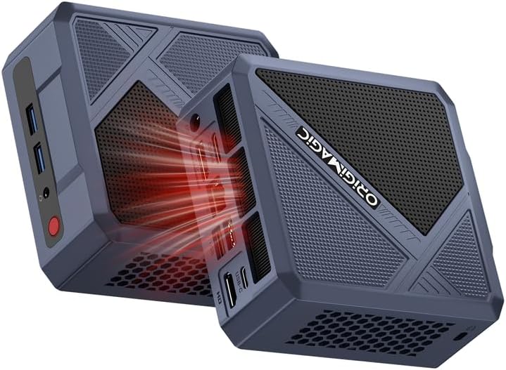 origimagic N2 Pro Mini PC, Ryzen 7 6800H Mini Computers (8C/16T, up to 4.7GHz), 32GB DDR5 RAM, 512GB PCle 4.0 NVME SSD, Radeon 680M, 8K UHD/USB4/USB3.2/USB2.0/WiFi 6E/BT 5.2